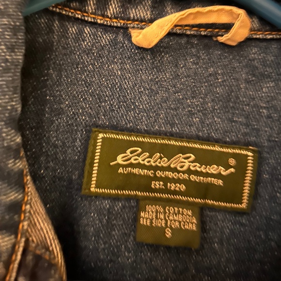 Eddie Bauer Dark Wash Blue Jean Jacket - Picture 4 of 6